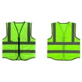 thumbnail image 6 of Ceisia Men's Reflective Safety Vest with Zipper Pockets Mesh Construction Workwear Sleeveless Protective Jacket Green Free Size Gifts, 6 of 7