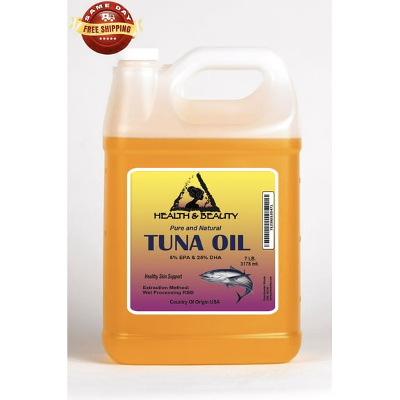 Tuna oil rbd with epa & dha all natural by h&b oils center 100% pure liquid 7 lb