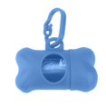 thumbnail image 3 of 20 rollos de bolsas de plástico para basura limpia para perros y mascotas con soporte dispensador de bolsas en forma de hueso (azul), 3 of 5