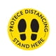 thumbnail image 1 of Adhesivo antideslizante Señal de piso Calcomanía para piso Stand Here Amarillo Leyfeng Pegatina antideslizante, 1 of 7