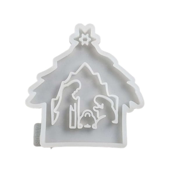 Nativity Casting Mould for Christmas, DIY Plaster Mould for Holiday Table Decorations, Multi-Purpose Craft Mould for Creating Stunning Nativity Scenes, Indoor & Outdoor Use