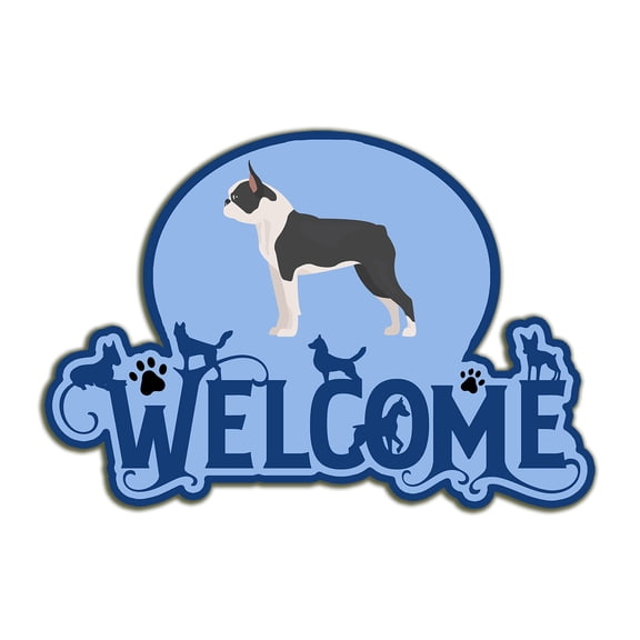Boston Terrier Welcome Door Hanger Decoration