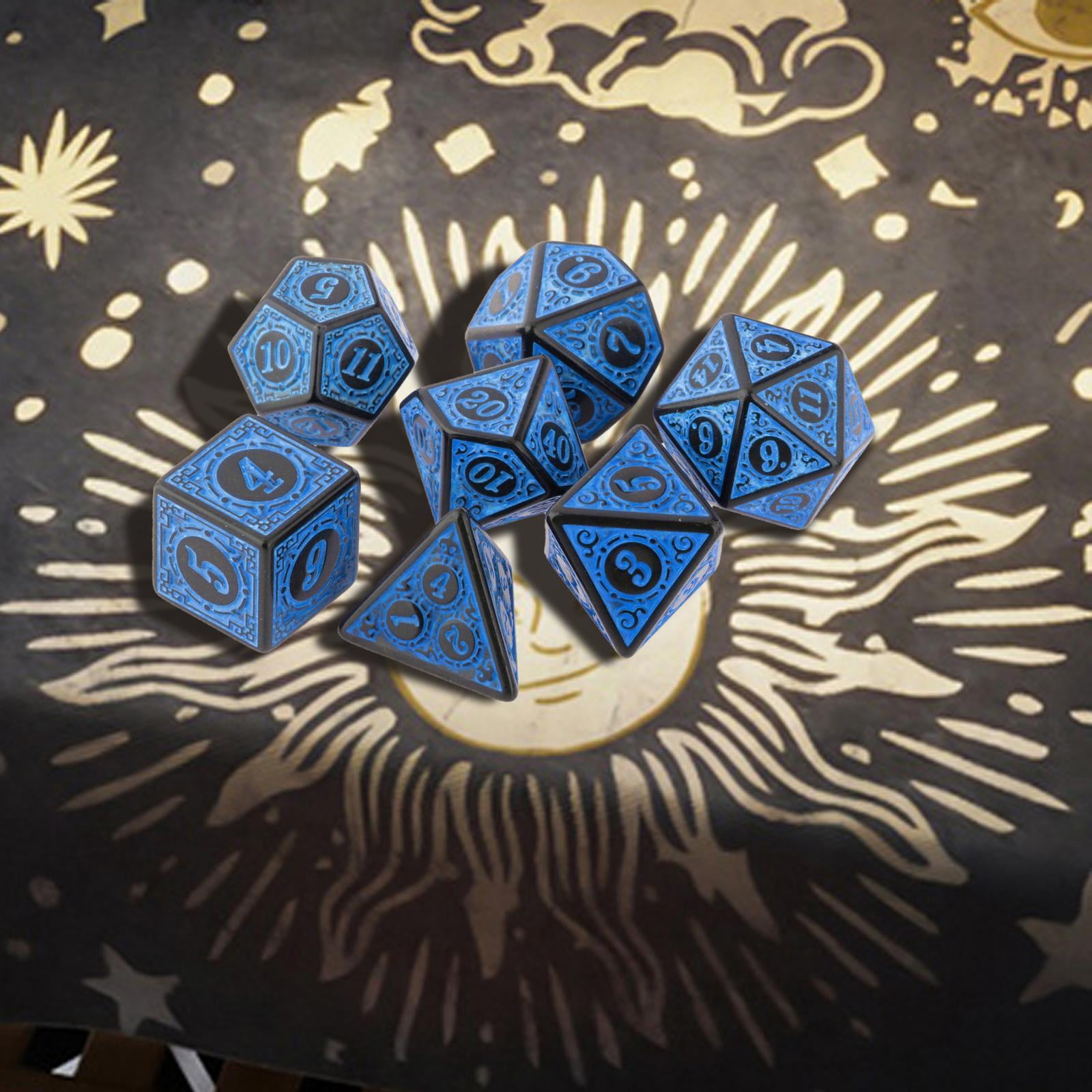 Set De 7 Dados Poliédricos De Varios Tamaños – Dados Educativos Y Personalizables Para Juegos De Mesa Y Rol