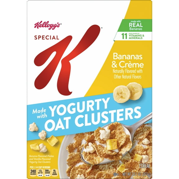 Kelloggs Special K Banana Crème Breakfast Cereal, 13.1 oz Box