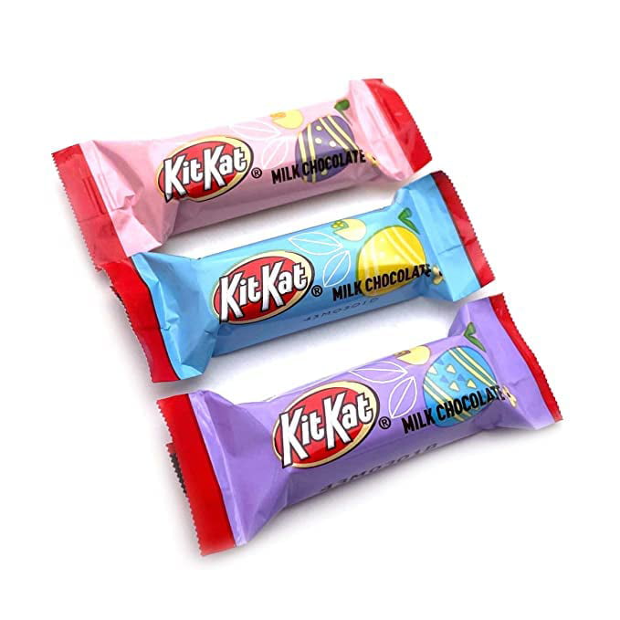 KIT KAT Milk Chocolate Miniatures Candy Bars, Pastel Colors, Bulk Pack 2  Pounds 