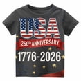 thumbnail image 5 of Usa 250th Anniversary Shirt Boys Girls 4th of July Shirts Crewneck Pullover Short Sleeve Casual Graphic Tees Summer Tops T Shirts for Kids Everyday Wear, 5 of 5