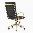thumbnail image 3 of CAROCC High Back Executive Office Chair with Armrest Adjustable Swivel Chair in Durable Vegan Leather Modern Gold Office Chair Ergonomic Desk Chair for Extra Back & Lumbar Support, 3 of 8