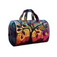 thumbnail image 2 of Boho Retro Camper Canvas Duffel Bag, 3D Embroidered Quilted Travel Tote, Large Capacity Weekender Bag for Unisex Camping, Gym & Road Trips, 2 of 6