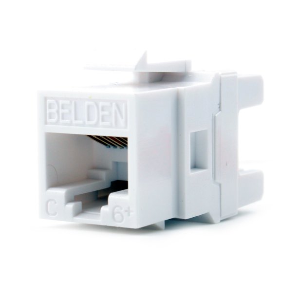 Belden AX101320 Category6+ Data Jack, CAT6+, UTP, RJ45, White