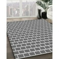 thumbnail image 3 of Ahgly Company Machine Washable Indoor Round Transitional Gray Cloud Gray Area Rugs, 4' Round, 3 of 7