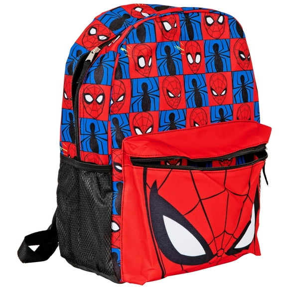 Marvel Comics Spider-Man Character Costume  and  Face 16 Padded Backpack