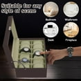 thumbnail image 3 of Bibana 12 Slot PU Leather Lockable Watch Storage Boxes, Men & Women Jewelry Display Drawer Case, 2-tier Organizer Watch Showcase with Glass Lid(Brown), 3 of 7