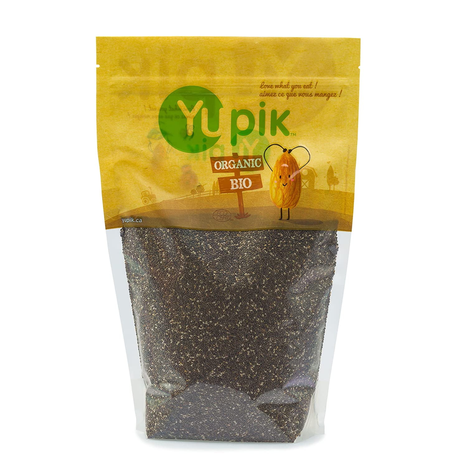 Yupik Organic Raw Black Chia Seeds, 2.2 lbs.
