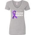 thumbnail image 3 of Inktastic Epilepsy Awareness Women's V-Neck T-Shirt, 3 of 5