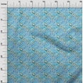 thumbnail image 3 of oneOone Viscose Chiffon Medium Blue Fabric Abstract Sewing Material Print Fabric By The Yard 42 Inch Wide, 3 of 4