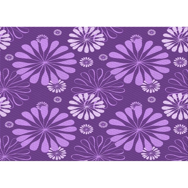 Ahgly Company Machine Washable Indoor Rectangle Transitional Heliotrope Purple Area Rugs, 2' x 3'