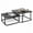 Black, variant on Square Nesting Coffee Table Set of 2 with Faux Marble Top and Metal Frame, Coffee Table Set, Suitable for Living Rooms, Apartments,White
