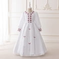 thumbnail image 2 of EnJoCho Girls Musli𝗆 Dress Islami𝖼 Abaya Girls Ramadan Musli𝗆 Dress Toddler Girls Long Sleeve Lace Embroidered Islami𝖼 Eid Abaya Prayer Dress Kids Kaftan Arabic, 2 of 6