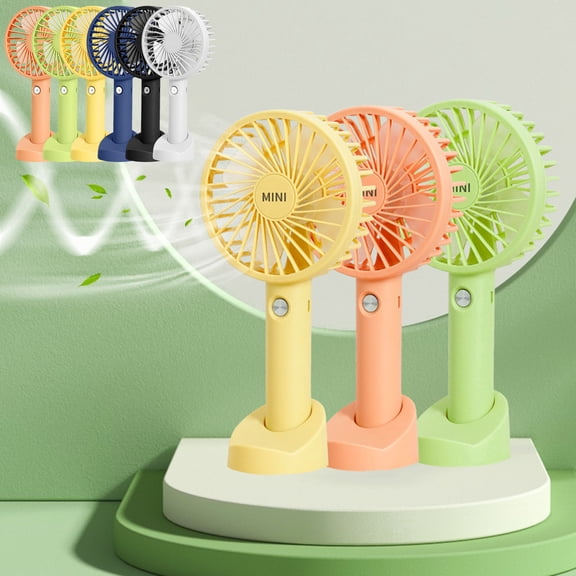 Portable USB Fan - 3 Speed, 800mAh Battery Operated, Rechargeable & Foldable, 20-30dB Extra Quiet, Personals Desk Fan for Office, Home, Cars, Travel, Outdoor