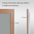 50x30 Inch Wall Mirror, Bathroom Mirror with Walnut Wood Grain Metal ...
