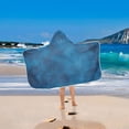 thumbnail image 5 of Toddler Hooded Beach Towel 24x50 Kids Bath Towels Soft Quick Dry for Swim Pool Boys Girls Blue Dreamy Fluffy Clouds, 5 of 7