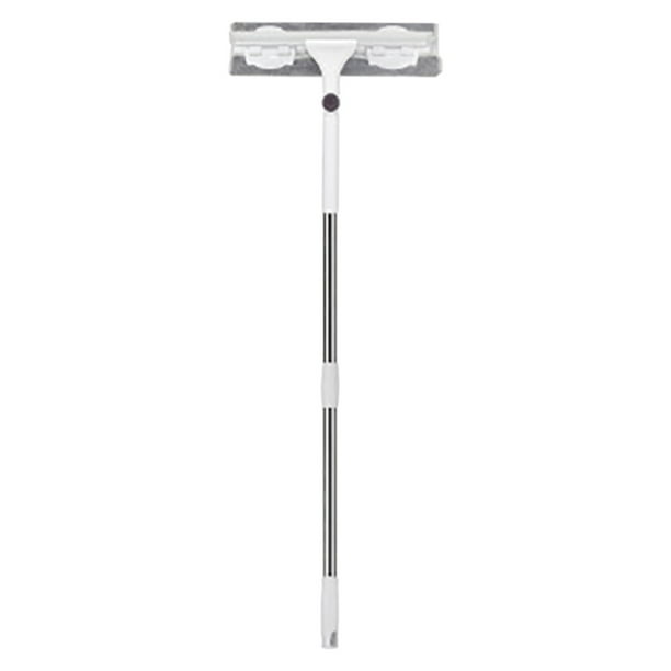 Nettoyeur De Vitres Télescopique 2 En 1 - Perche Extensible Jusqu'à 4,5 M Avec Tête Rotative