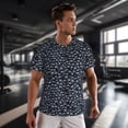 thumbnail image 3 of Wukai Gothic Skull Print Men's Short-Sleeved Mesh T-Shirt,Quick-Dry Short Sleeve Workout T-Shirt-Medium, 3 of 8