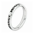 thumbnail image 3 of Sterling Silver Stackable Expressions Polished Enameled Mother Ring - Size 7, 3 of 3