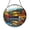 Acrylic 3.5 Inch, variant on Decorative Golden Pavilion Stained Glass Style Window Hanging, Fantasy Building Art Suncatcher With Autumn Leaves, Aesthetic Architectural Ornament, Unique Indoor Decor Present For Art Lovers