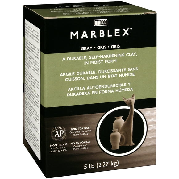 Marblex Self-Hardening Clay 5lb-Gray