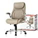 thumbnail image 3 of NOUHAUS +Posture Ergonomic PU Leather Office Chair. Click5 Lumbar Support with FlipAdjust Armrests. Modern Executive Chair and Computer Desk Chair (Taupe), 3 of 15