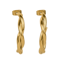 thumbnail image 2 of Aretes Mujer Oro 14k o Plata tipo Arracadas LuckyLy, Acero Inoxidable Baño Oro 14k o Color Plata, Modelo Cami Oro
 dorado Unitalla, 2 of 5