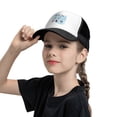 thumbnail image 5 of PAYOHTO Kids Adorable Marine Pattern Baseball Hat Back Adjustable Mesh Breathable Hats Black Trucker Cap Outdoor Fishing Sun Caps for Boys or Girls ages 4-10, 5 of 9