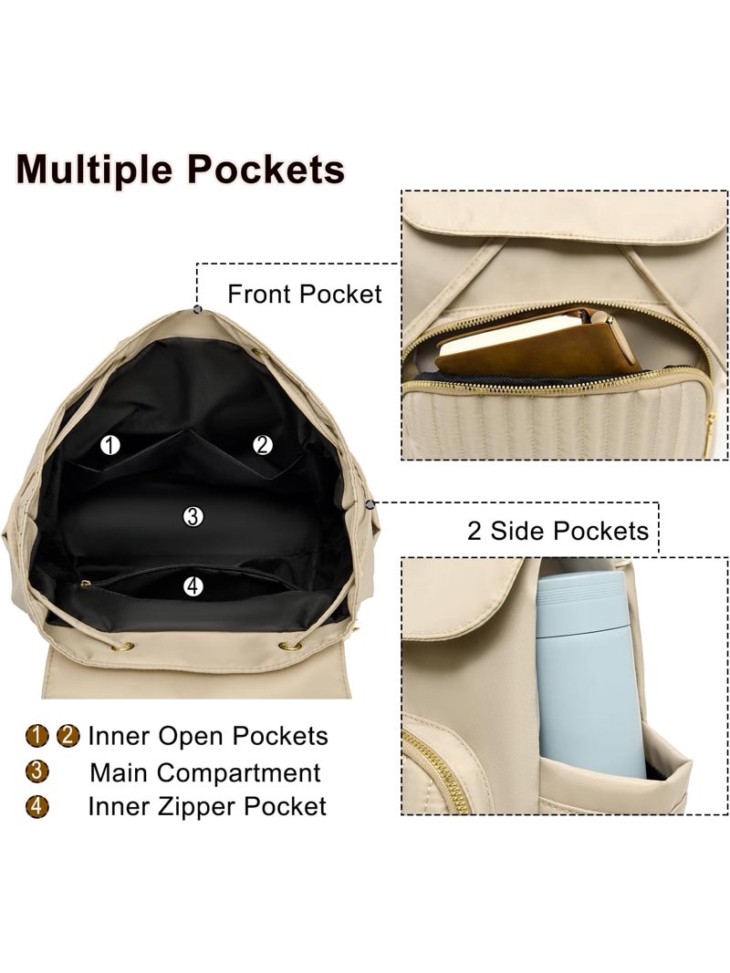 Mini Backpack Purse for Women, Small Nylon Backpacks Purse  display picture 1