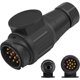 thumbnail image 1 of 7 Pin To 13 Pin Trailer Plug Adapter, 12V 7 Pin To 13 Pin Trailer Towing Plug Connector, Plastic Waterproof Trailer Plug, 1 of 5