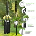 thumbnail image 4 of Qweryboo Macrame Plant Hangers, 6Pack Hanging Planters for Indoor Plants, Hangers Kit Handmade Macromay Plant Hangers Indoor Flower Pots Holder Stand for Boho Home Decor(Black), 4 of 7