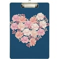 thumbnail image 1 of FMSHPON Valentine's Day Pink Rose Heart Clipboard Hardboard Wood Nursing Clip Board and Pull for Standard A4 Letter 13x9 inches, 1 of 2