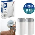 thumbnail image 2 of Code P 4 Packs (200 Count Total) 13-16 Gallon Heavy Duty 1.2 Mil THICK Trash Bags with Reinforced Drawstring Compatible with simple Code P 1.2 Mil White Garbage Can Liners Leak-Proof Tear Resistant, 2 of 5