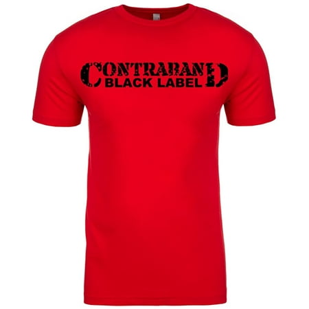 Contraband Black Label 10000 Contraband Black Label Designed T-Shirt | 100% Cotton Athletic Fit Crew Neck Short Sleeve Tee Shirt for Men (Small, Red)