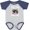 Heather and Navy, variant on Inktastic Drummer Funny Too Many Drums Music Joke Boys or Girls Baby Bodysuit