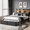 Upholstered, variant on Satifur Queen Bed Frame with 2 Drawers & Headboard Storage Shelf, Noise Free, Black