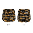 thumbnail image 3 of Daiia Yellow Excavator Pattern Women's 2 in 1 Running Shorts - Lightweight Athletic Workout Gym Yoga Shorts Liner with Phone Pockets-Medium, 3 of 7