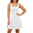 thumbnail image 2 of IWRICH Women's Athletic Dress with Built-In Shorts Workout Tennis Golf Active Wear U Neck A-Line Dresses WH2 XL, 2 of 8
