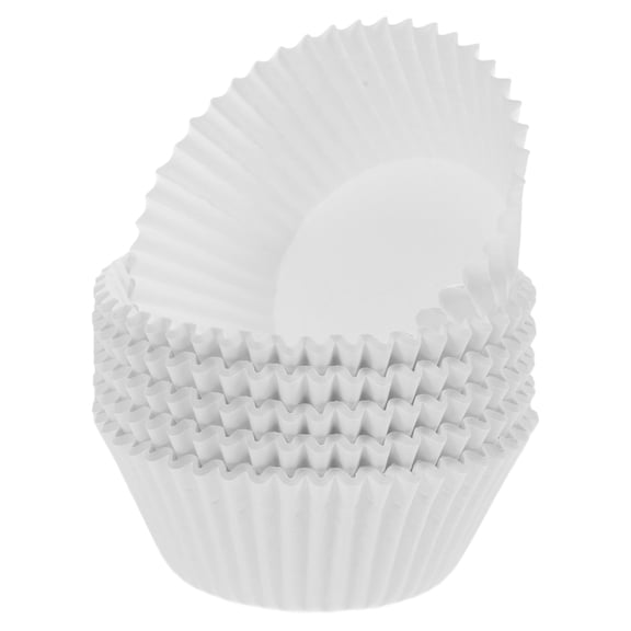 DEEPCRAFF 100Pcs Paper Cupcake Liners White Baking Cups for Muffins and Various Baked Goods