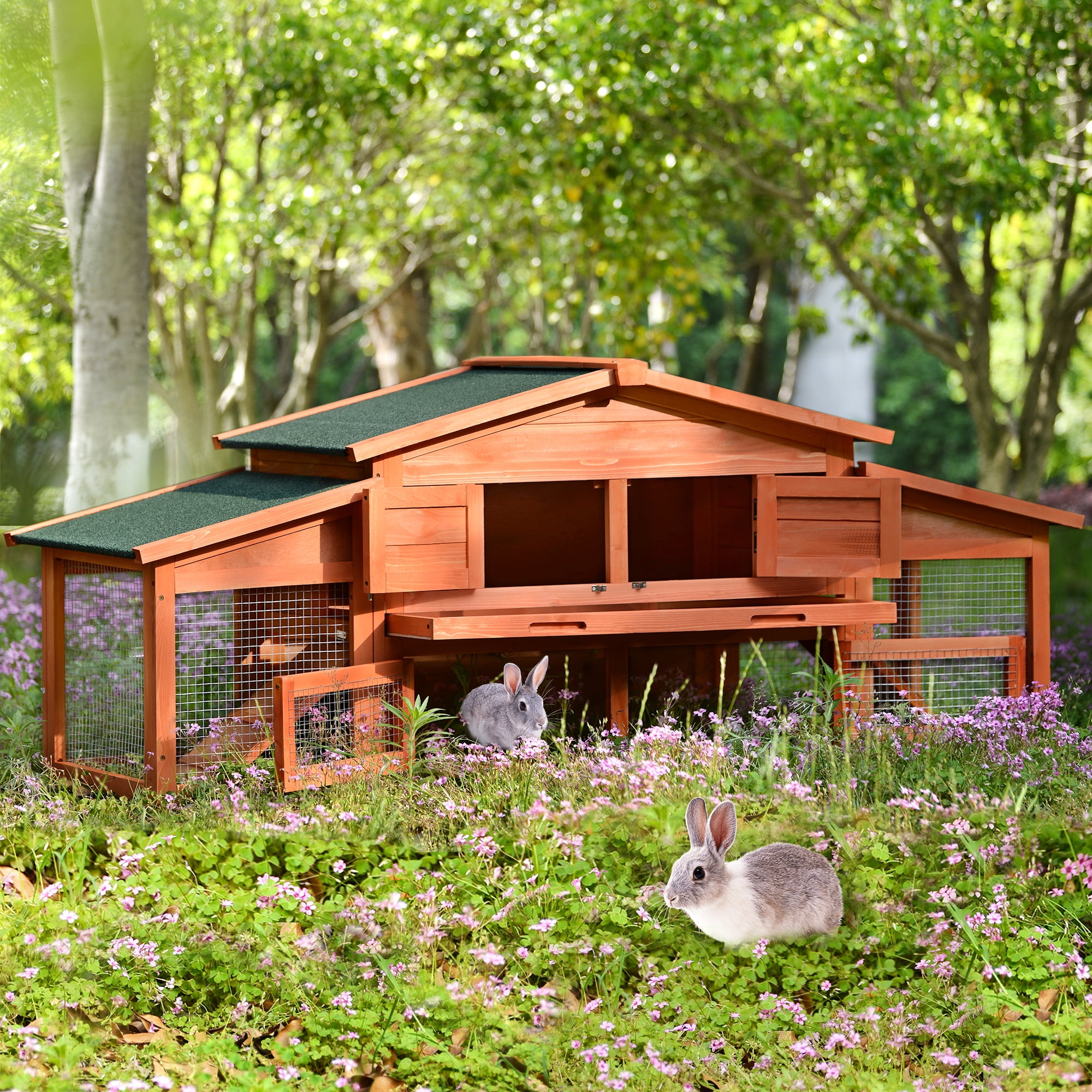 double height rabbit hutch