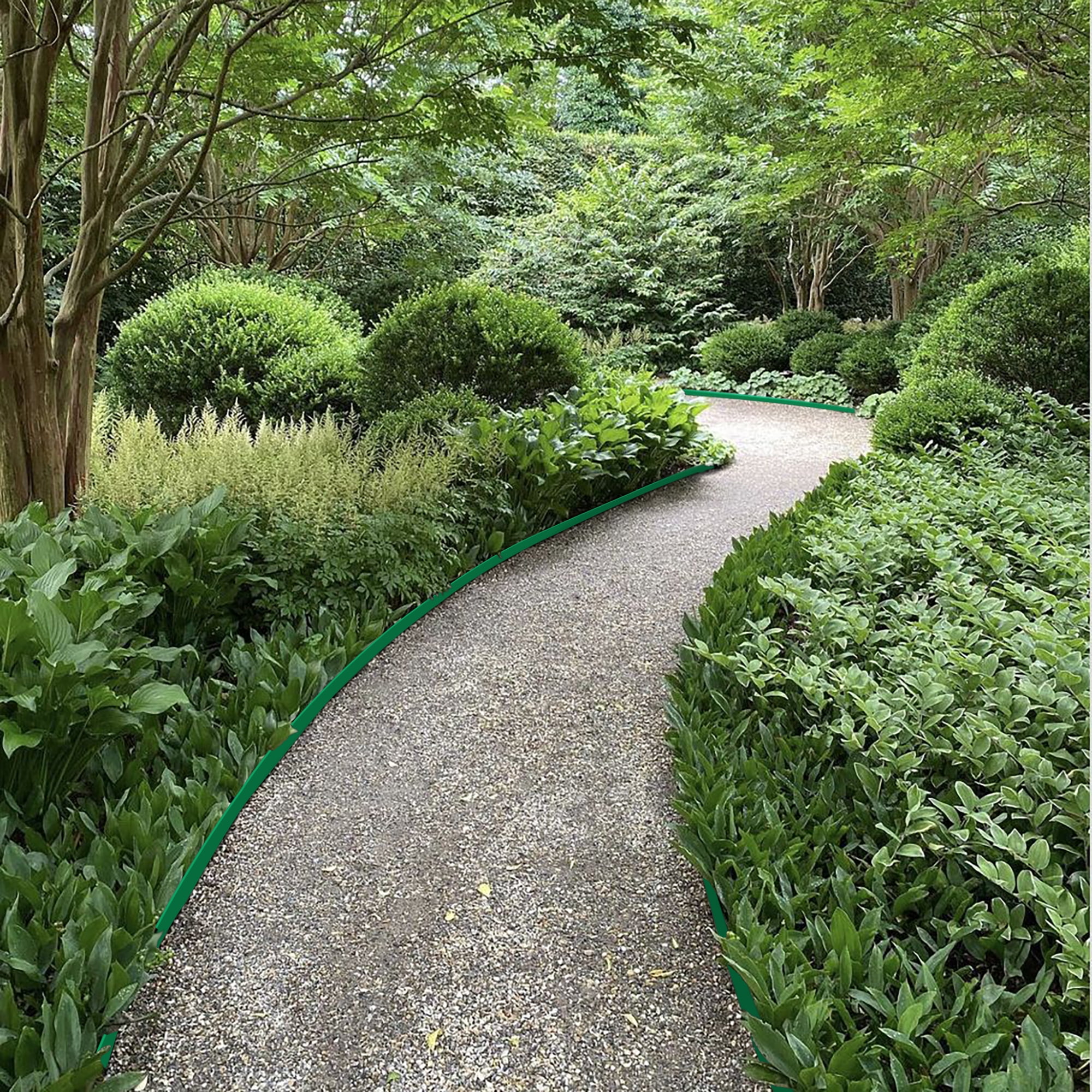 MAYEERTY 2 pcs Steel Landscape Edging, 42*8" Heavy Duty Steel Lawn Edging, Hammer Edging for Garden Borders, Green