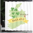 thumbnail image 4 of Ambesonne Ireland Map Shower Curtain, Nature Theme Dublin, 69"Wx70"L, White Multicolor, 4 of 5