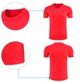 thumbnail image 3 of FRSASU Men's Loose Fit Crew Neck T Shirts Casual Raglan Short Sleeves Quick Dry Tshirt Knit Soft Breathable Running Tee Tops Red, 3 of 7