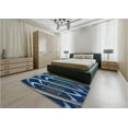 thumbnail image 4 of Ahgly Company Indoor Rectangle Patterned Silk Blue Area Rugs, 8' x 12', 4 of 6