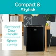 thumbnail image 4 of Black + Decker BCRK25B Compact Refrigerator Energy Star Single Door Mini Fridge with Freezer, 2.5 Cubic Feet, Black, 4 of 7